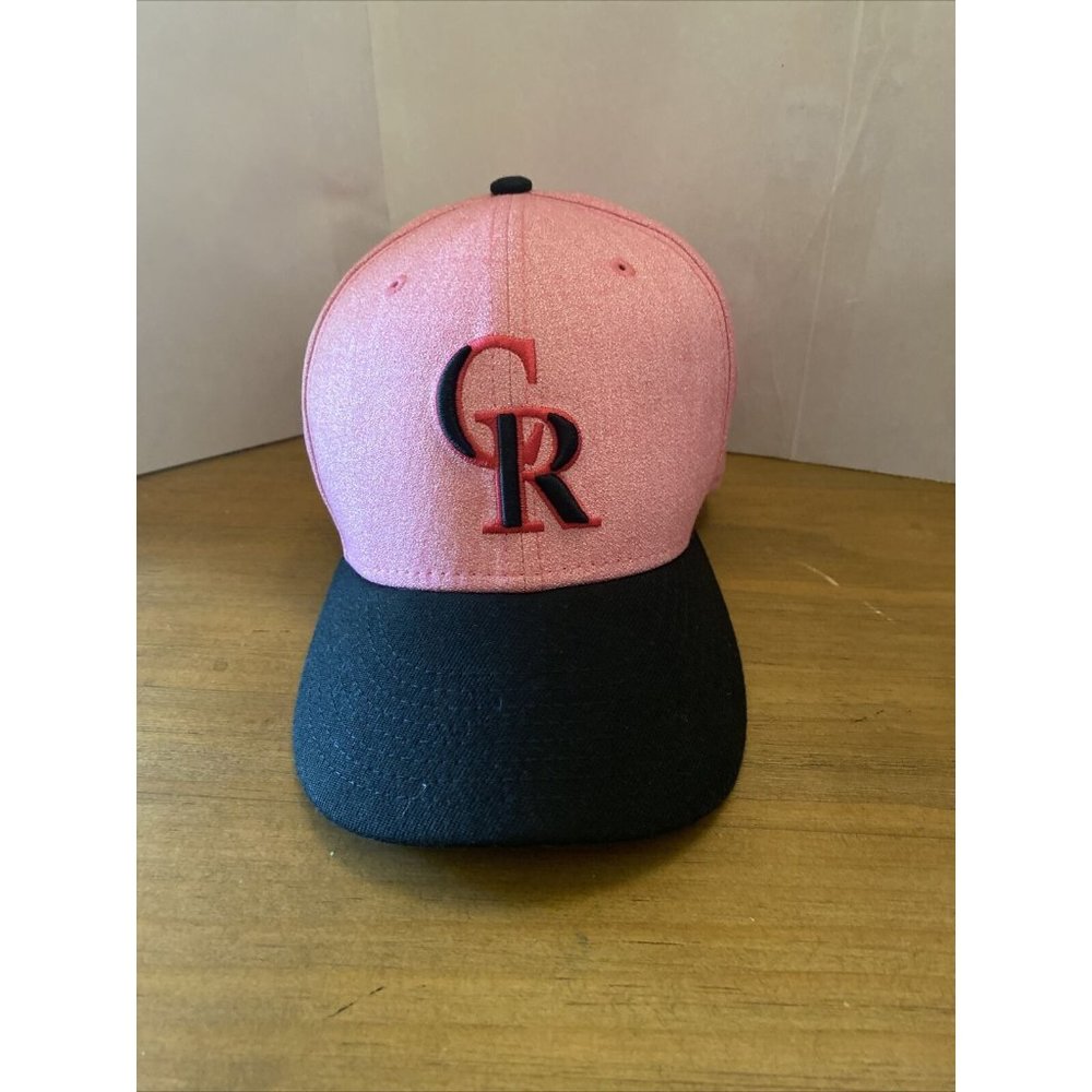 Pink and Black CR Logo Baseball Cap